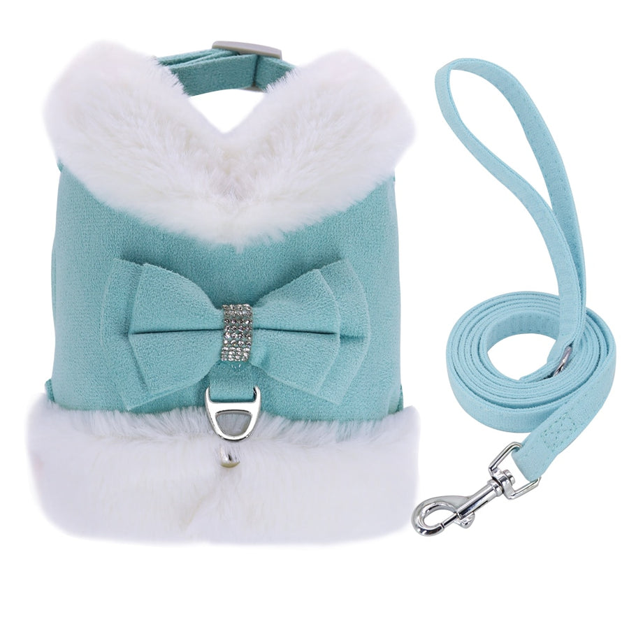 Warm Fur Padded Dog Harness