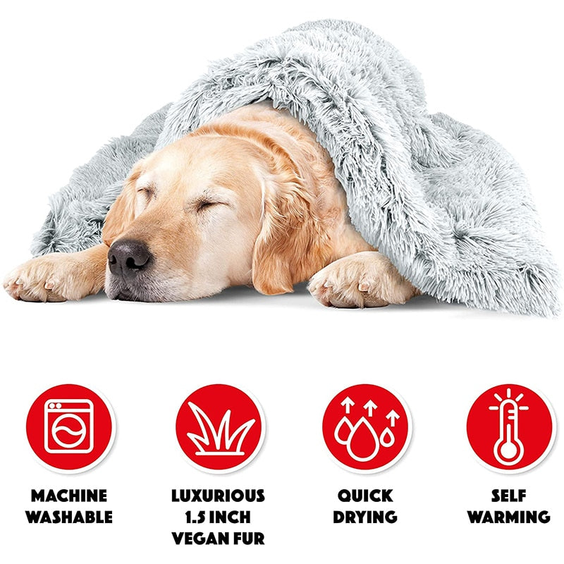 Reversible Comfortable Plush Dog Blanket