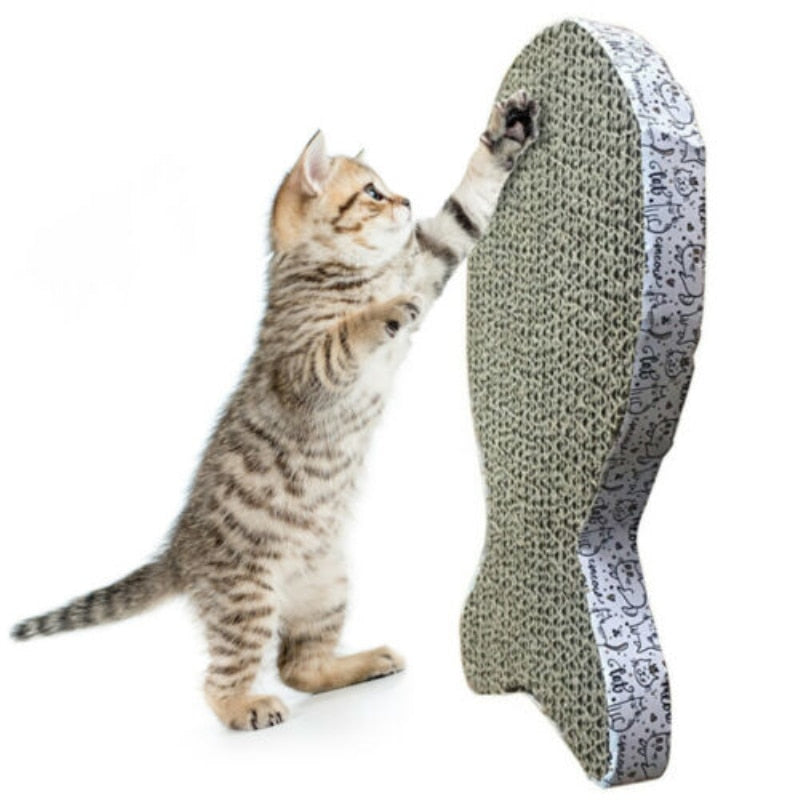 Fish Shaped Cat Scratcher Board