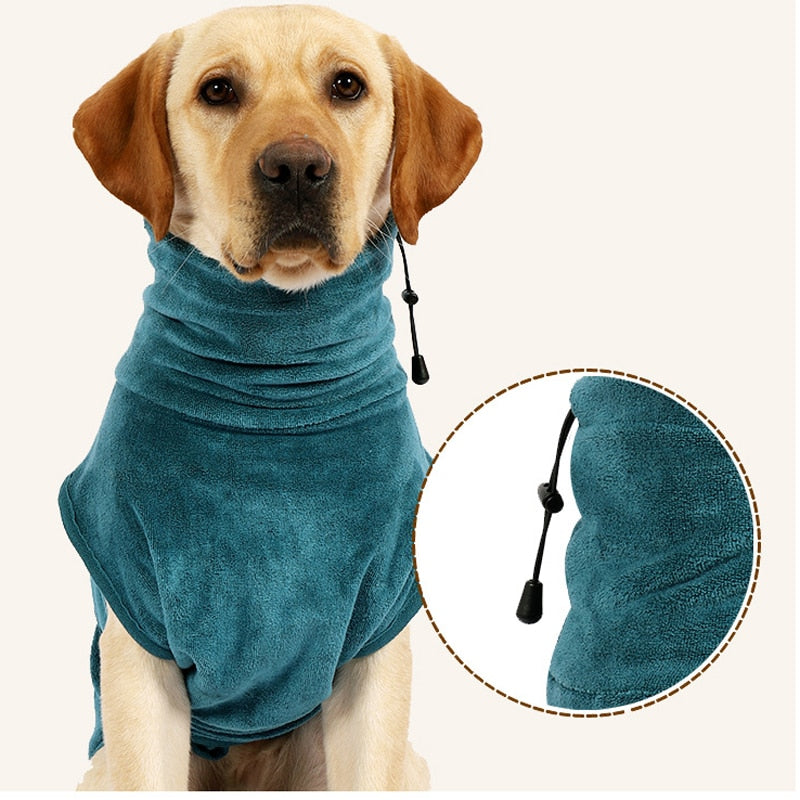 Adjustable Mircrofiber Dog Bathrobe