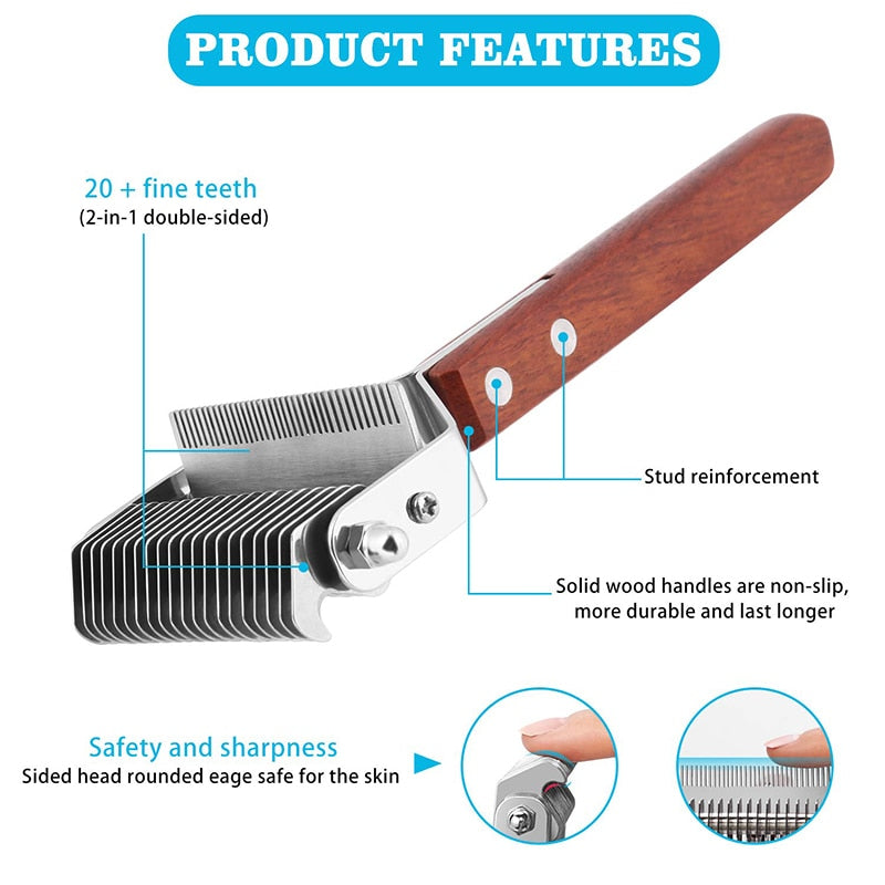 Double Head Professional Dog Brush