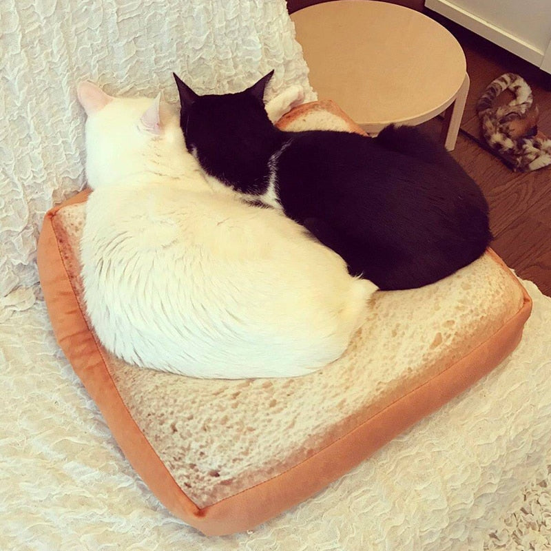 Toast Bread Cat Bed