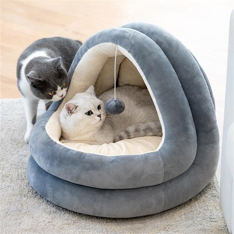 Luxury Microfiber Cat Cave Bed