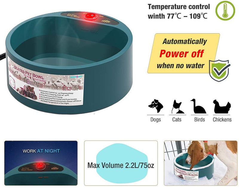 2.2L Thermal Dog Bowl