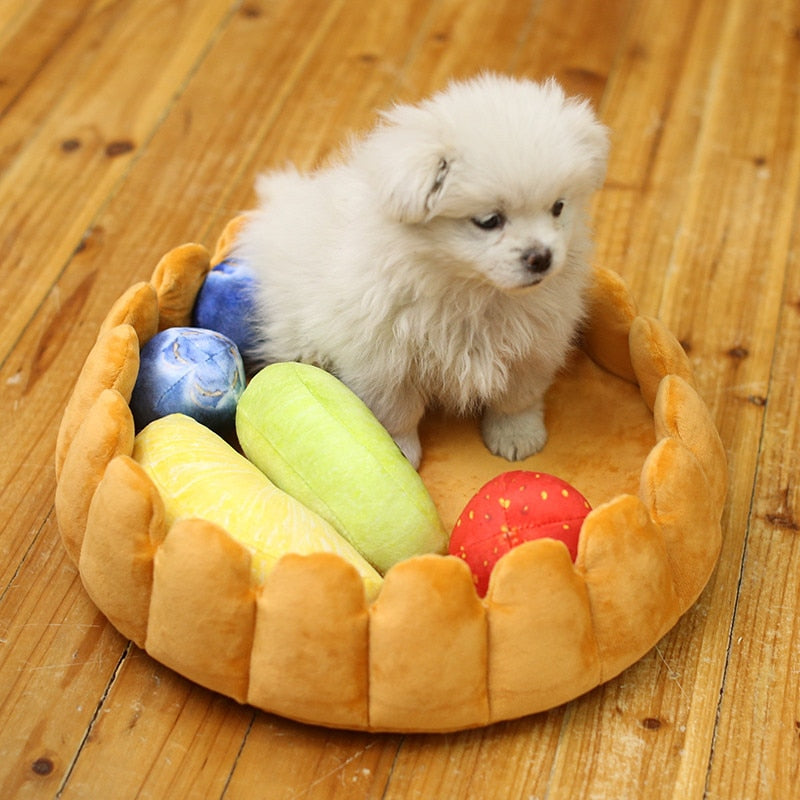 Cute Fruit Tart Pet Bed