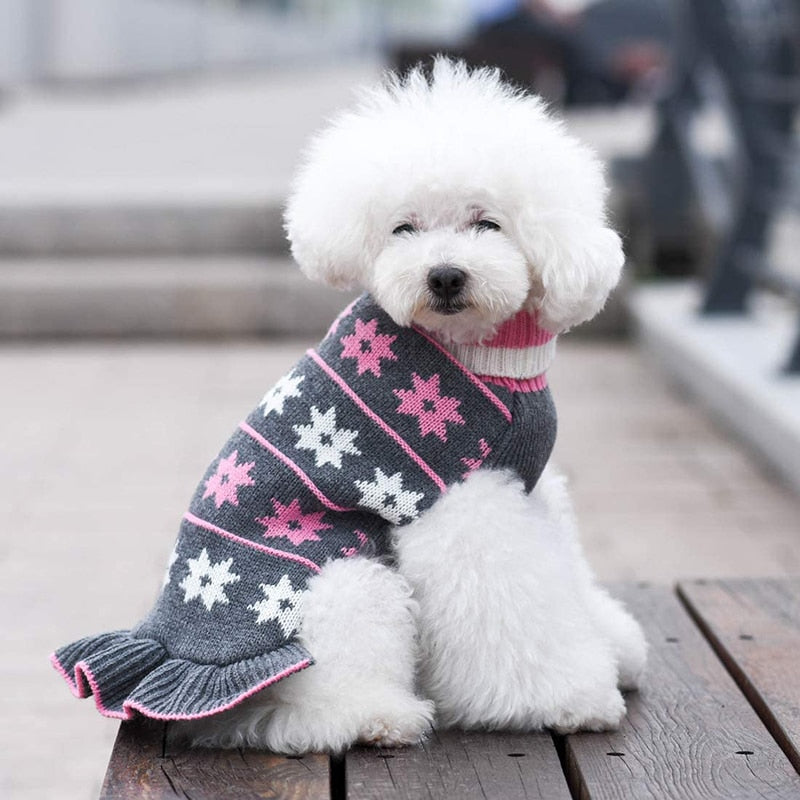 Cute Turtleneck Princess Dog Sweater