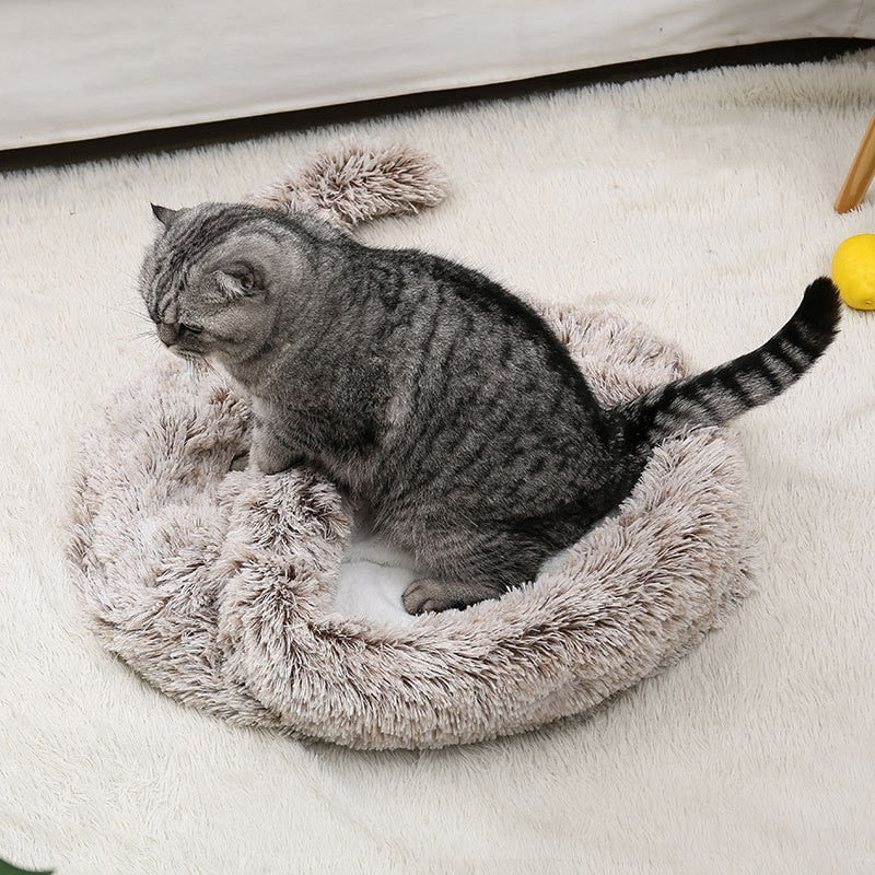 Long Plush Winter Pet Bed