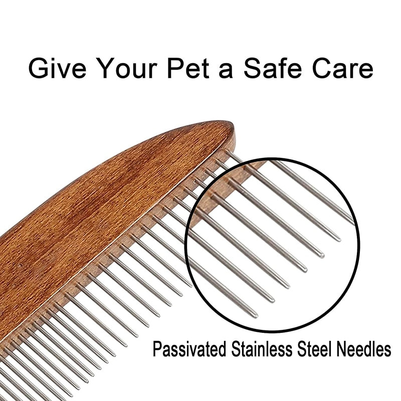 Professional Solid Wood Dog Combs