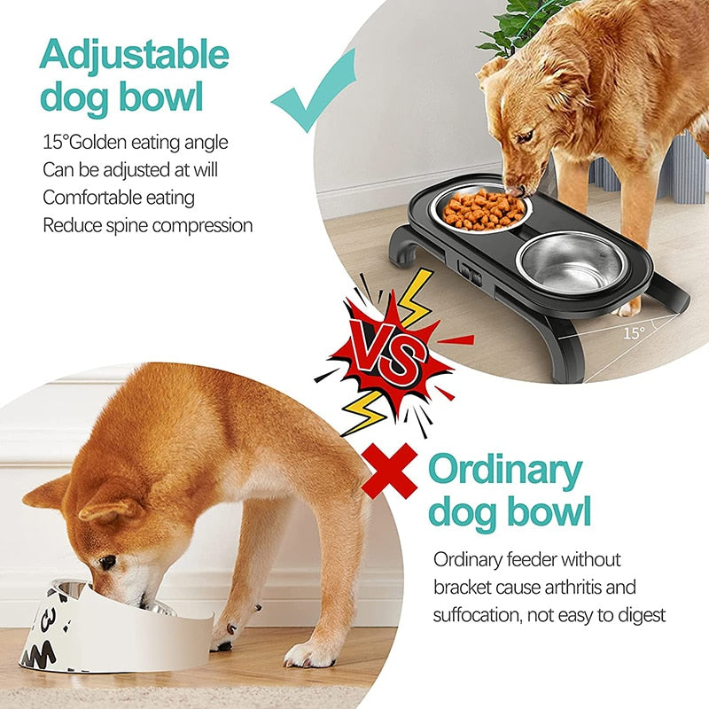 2 Way Multi Angle Elevated Dog Bowl