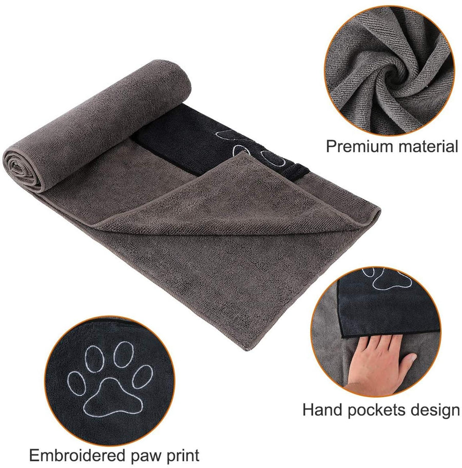 Ultra Absorbent Pet Grey Towel