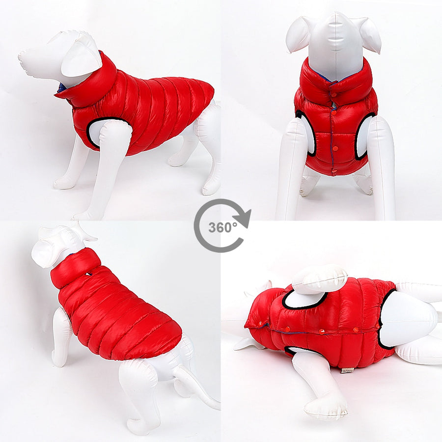 Reversible Red Warm Dog Jacket