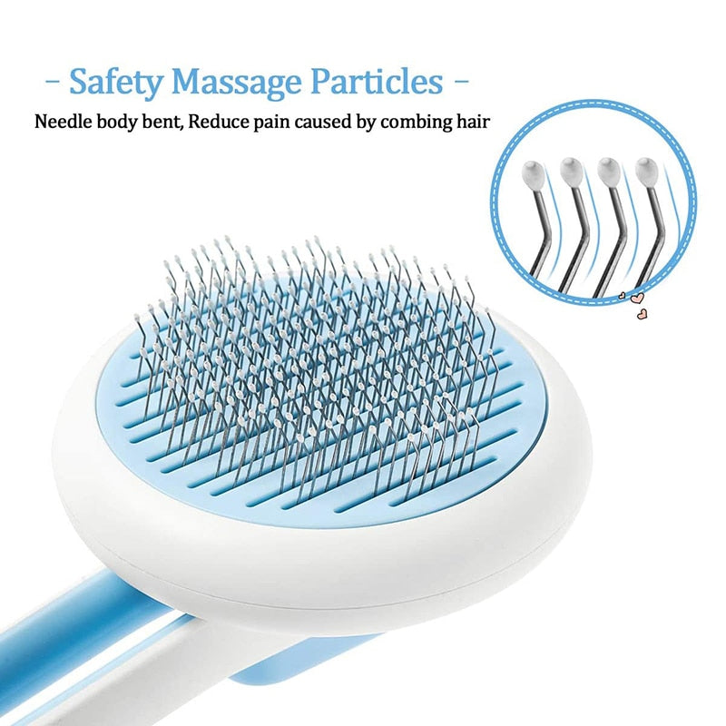 Round Massage Beads Design Dog Brush