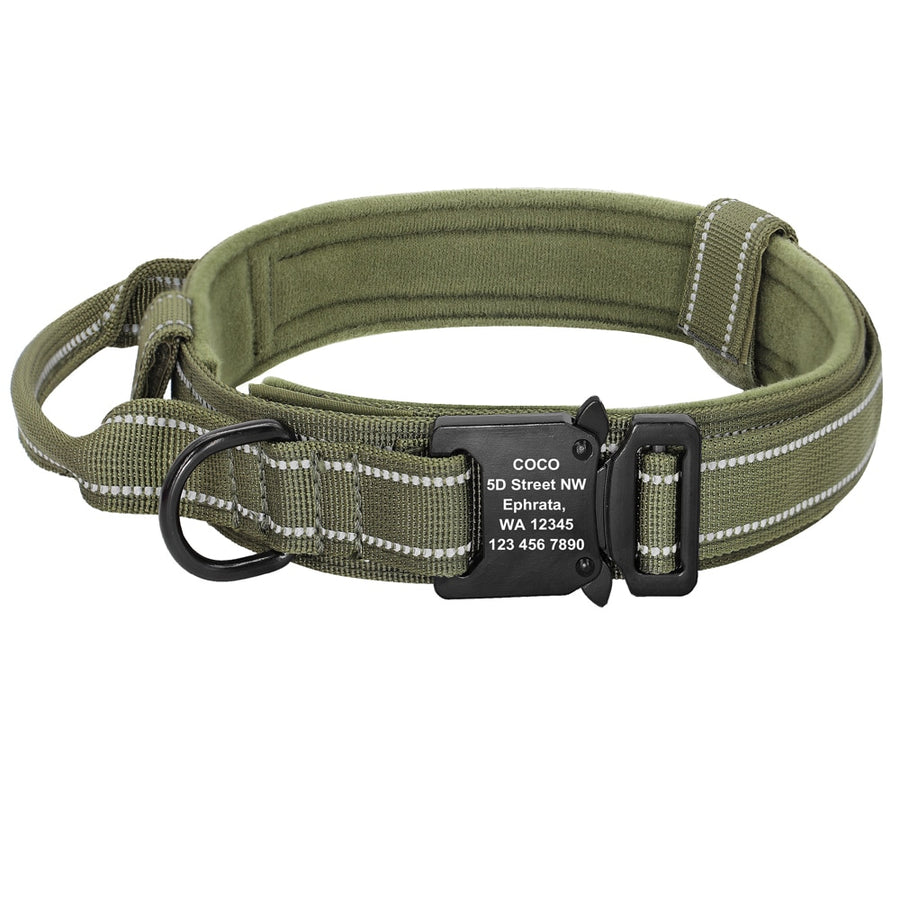 Green Military Tactical Dog Collar