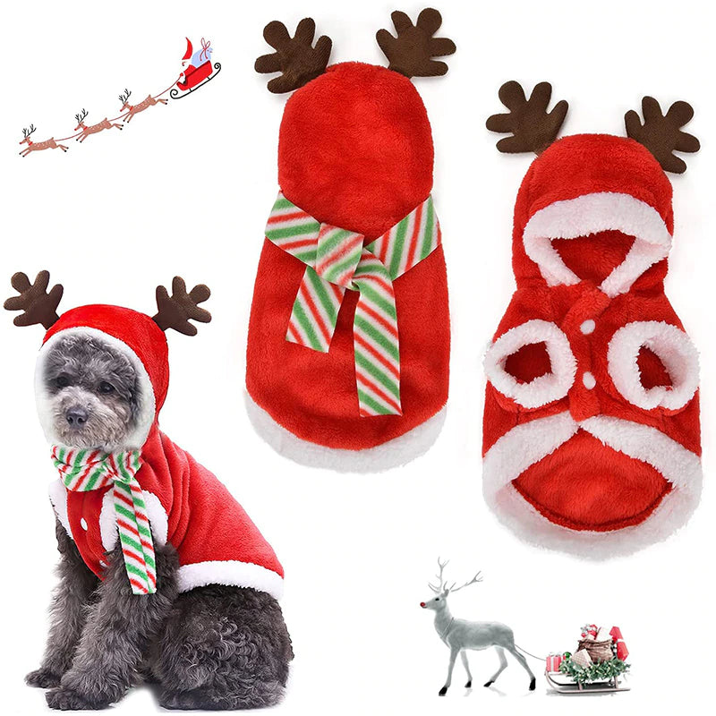 Antlers Scarf Christmas Dog Clothes