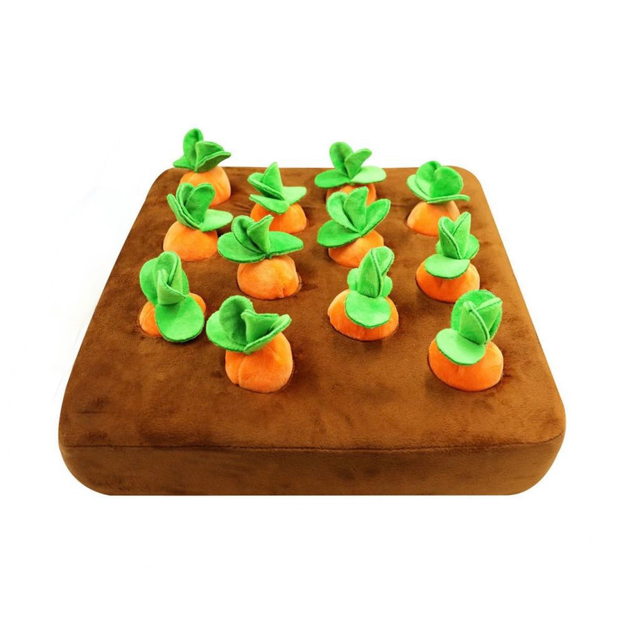 Soft Plush Dog Carrot Snuffle Toy