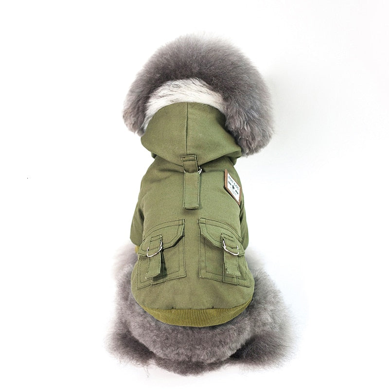 Cozy Windproof Hooded Dog Coat