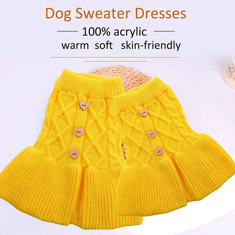 Winter Princess Style Dog Dress