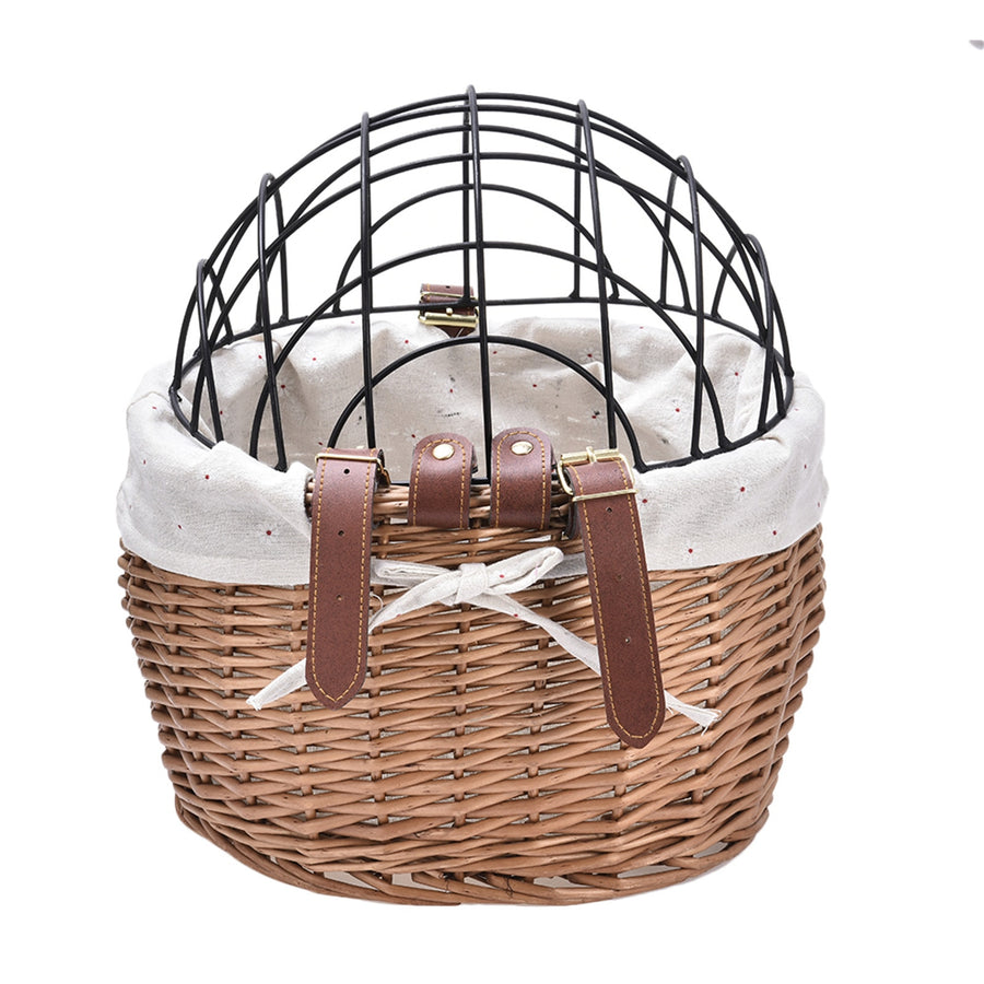 Woven Dog Bicycle Handlebars Basket