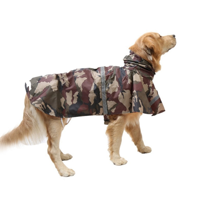 Lightweight Camouflage Dog Raincoat