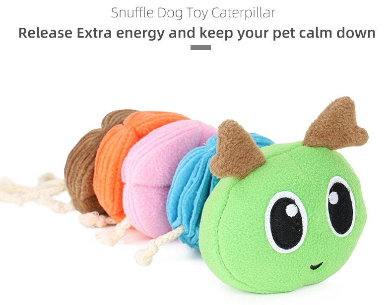 Fun Caterpillar Dog Snuffle Toys