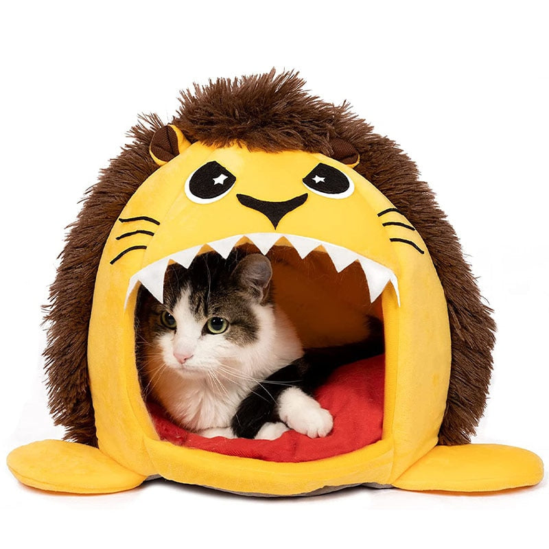 Cute Cartoon Lion Cat Bed