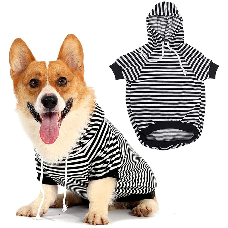 Fashion Striped Dog Sweatshirt