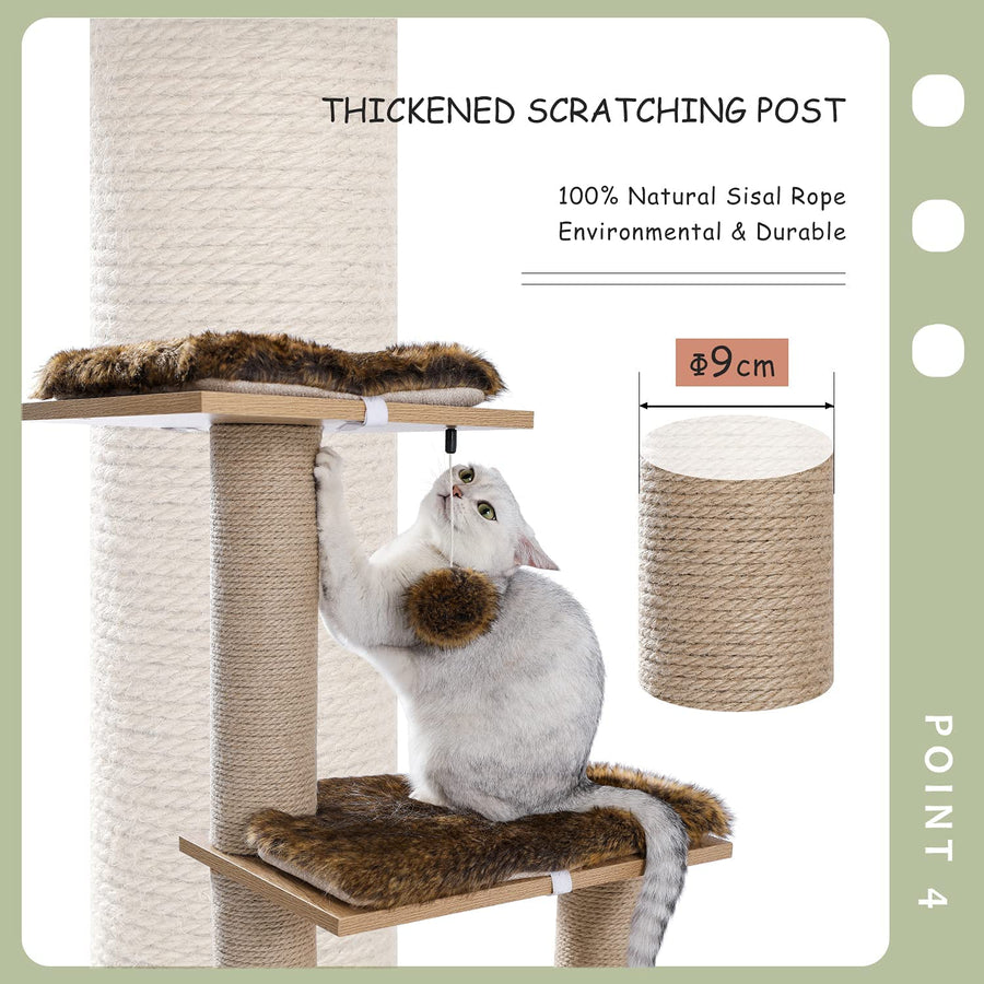 Full Sisal Cat Tree Tower Condo