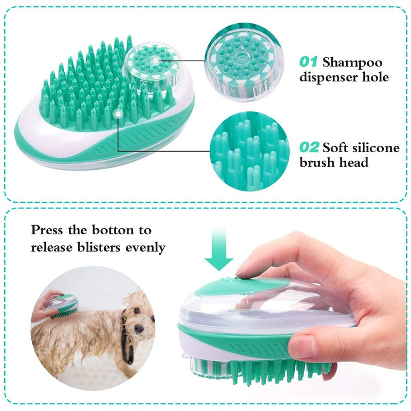 Effective Pet Grooming Bath Brush