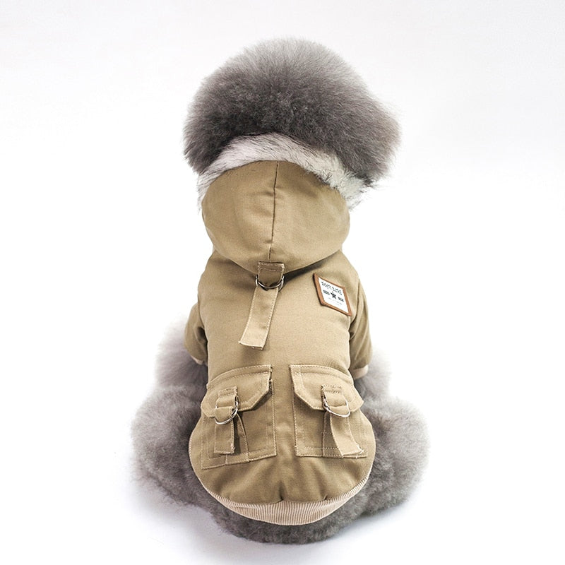 Cozy Windproof Hooded Dog Coat