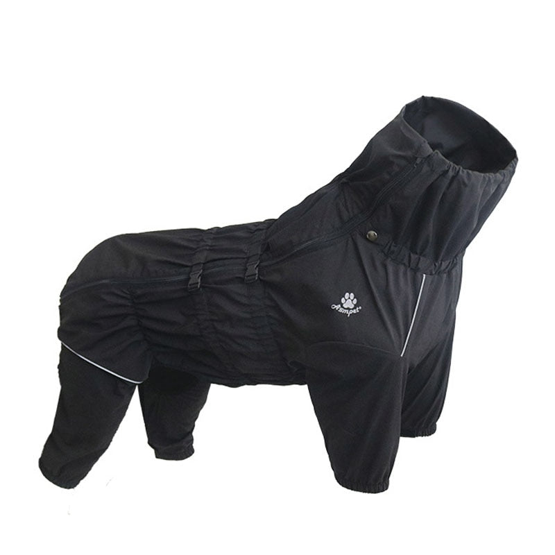 Outdoor Waterproof Black Dog Raincoat