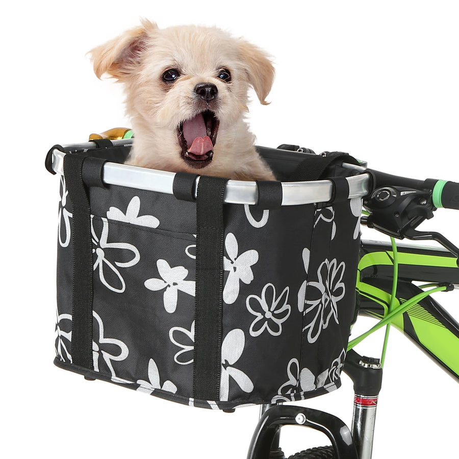 Folding Bike Black Pet Basket