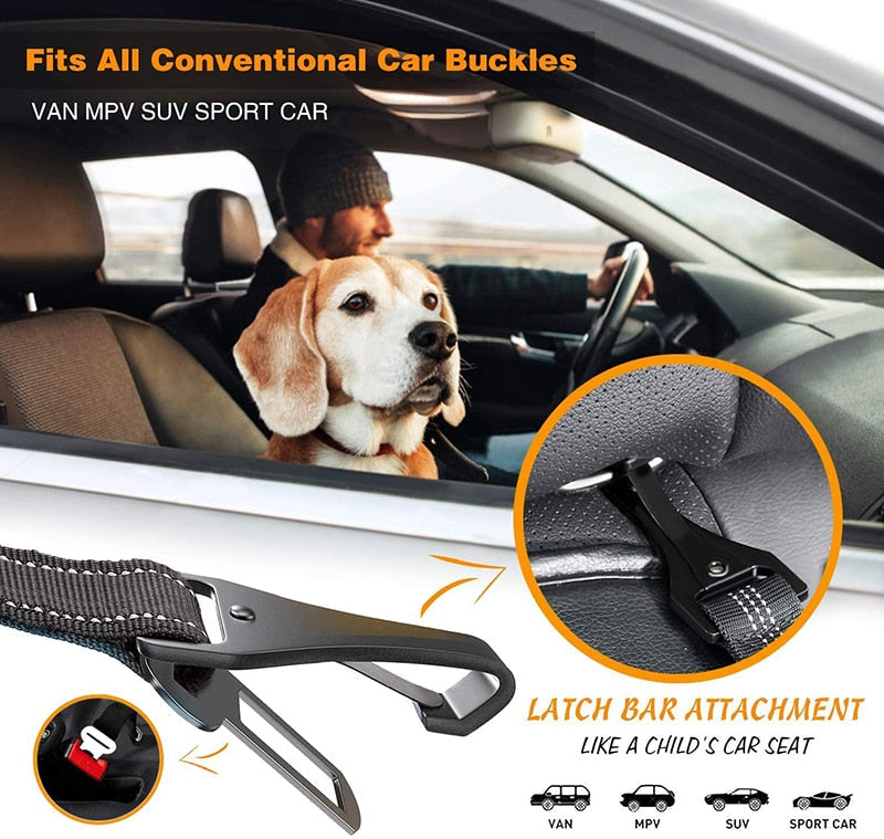 2 In 1 Latch Bar Dog Car Seat Belt