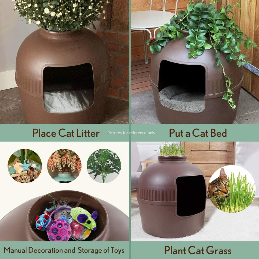 Cat Litter Box Plant Hidden Pot