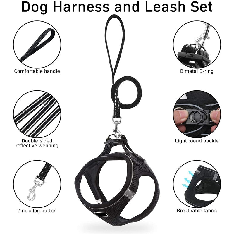 Reflective Soft Breathable Mesh Dog Harness