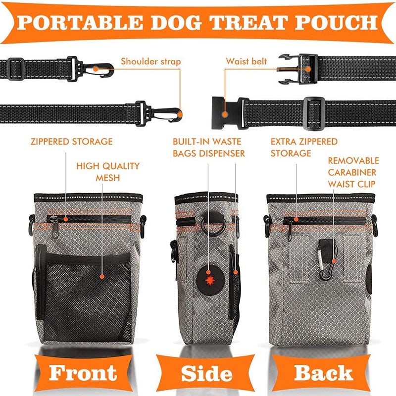 Convenient Drawstring 2 In 1 Dog Treat Bag