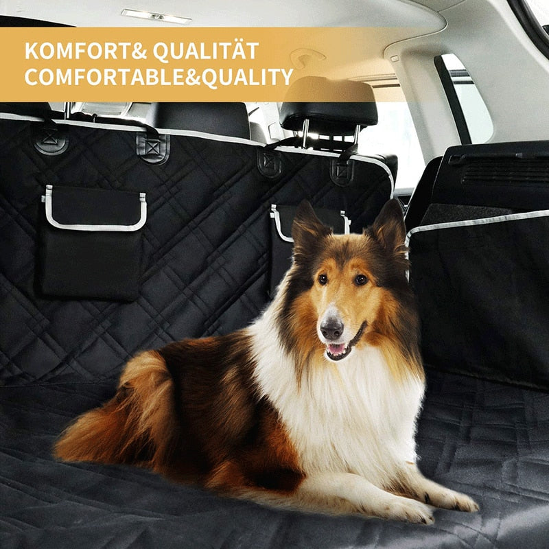 2 Large Pockets Anti Scratch Pet Car Mat