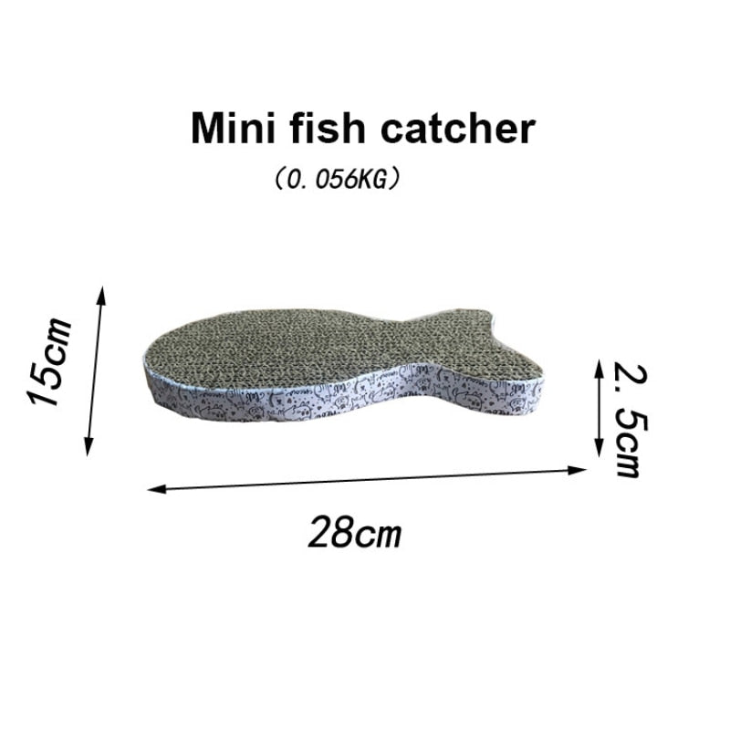 Fish Shaped Cat Scratcher Board