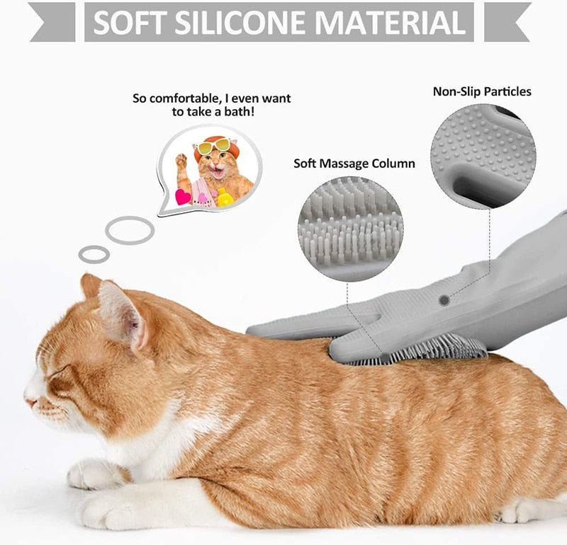 Anti Scratch Silicone Massage Dog Glove