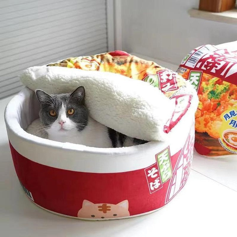 Funny Ramen Cup Noodles Dog Bed