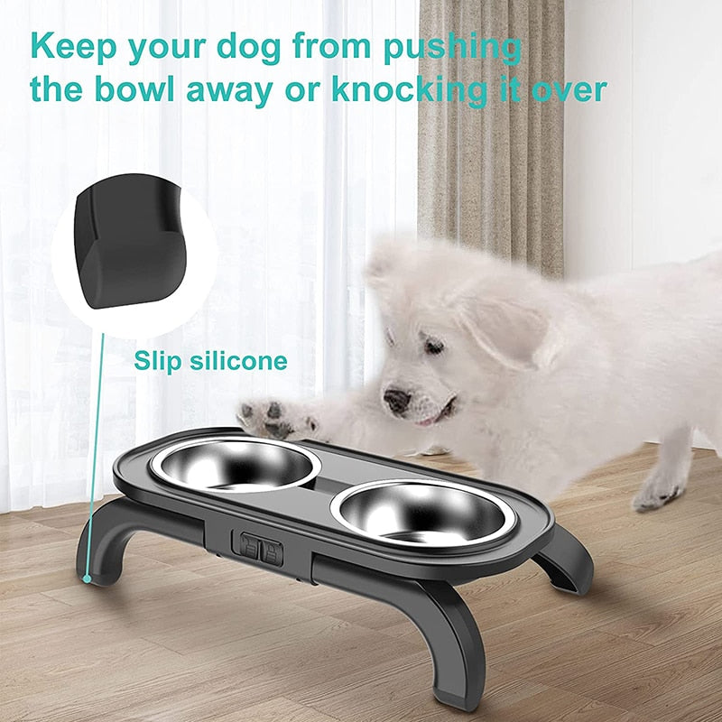 2 Way Multi Angle Elevated Dog Bowl