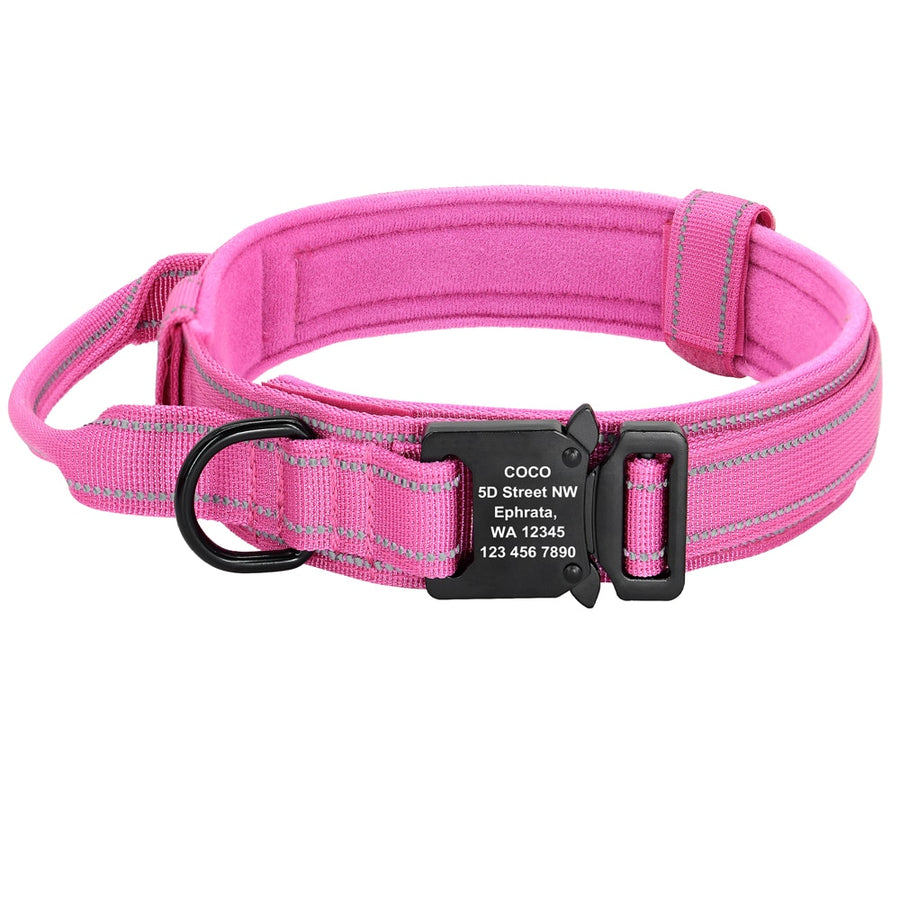 Pink Military Tactical Dog Collar