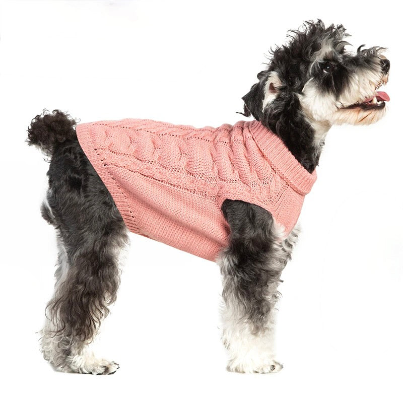 Cozy Turtleneck Knit Dog Sweater