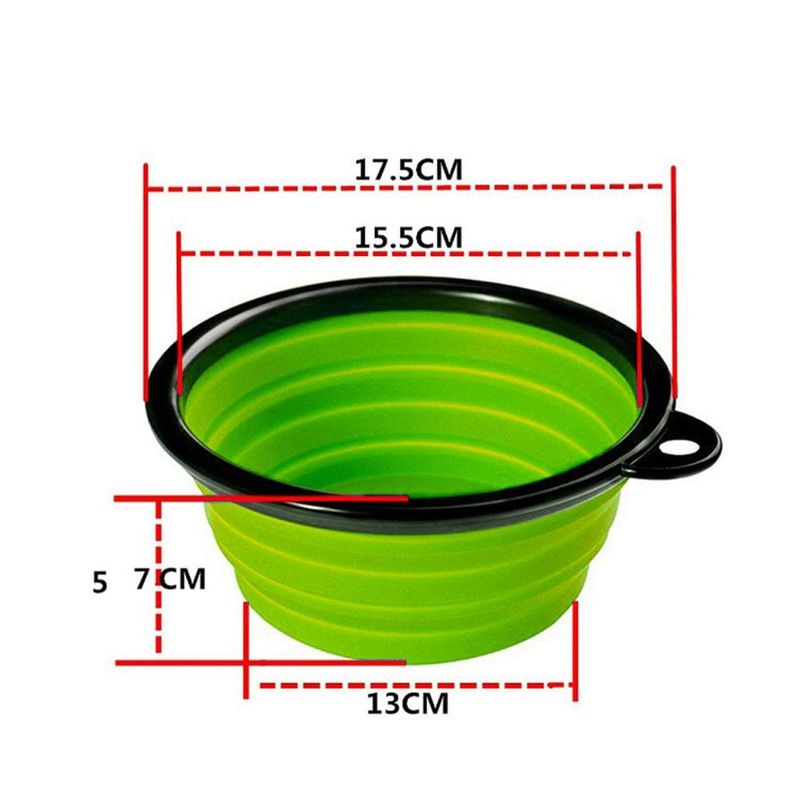 Collapsible Green Dog Bowls