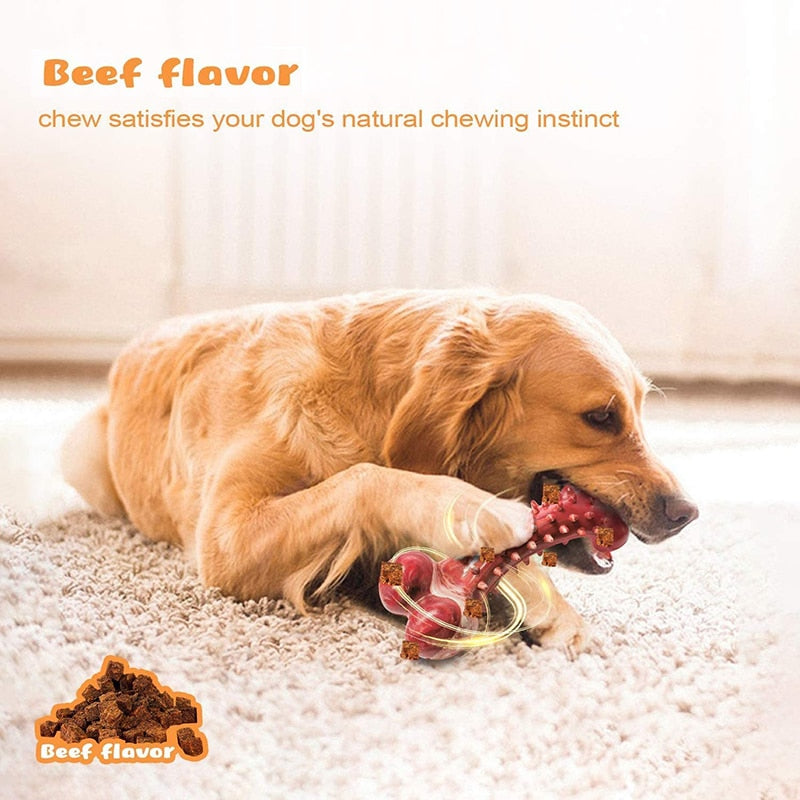 Beef Flavor Dog Bone Chew Toy