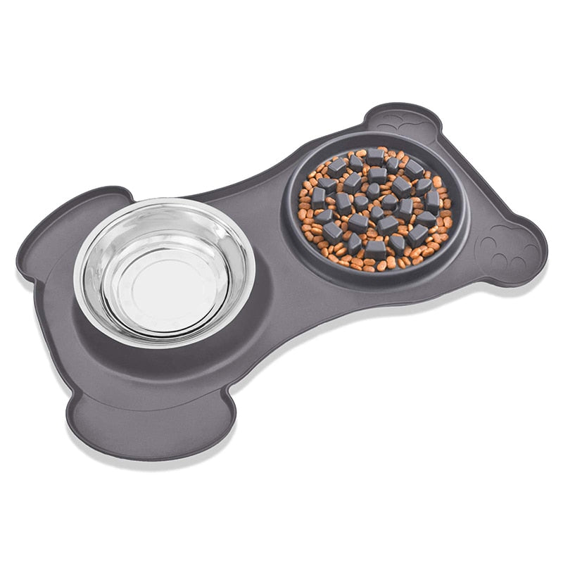 Silicone 2 In 1 Slow Dog Feeder