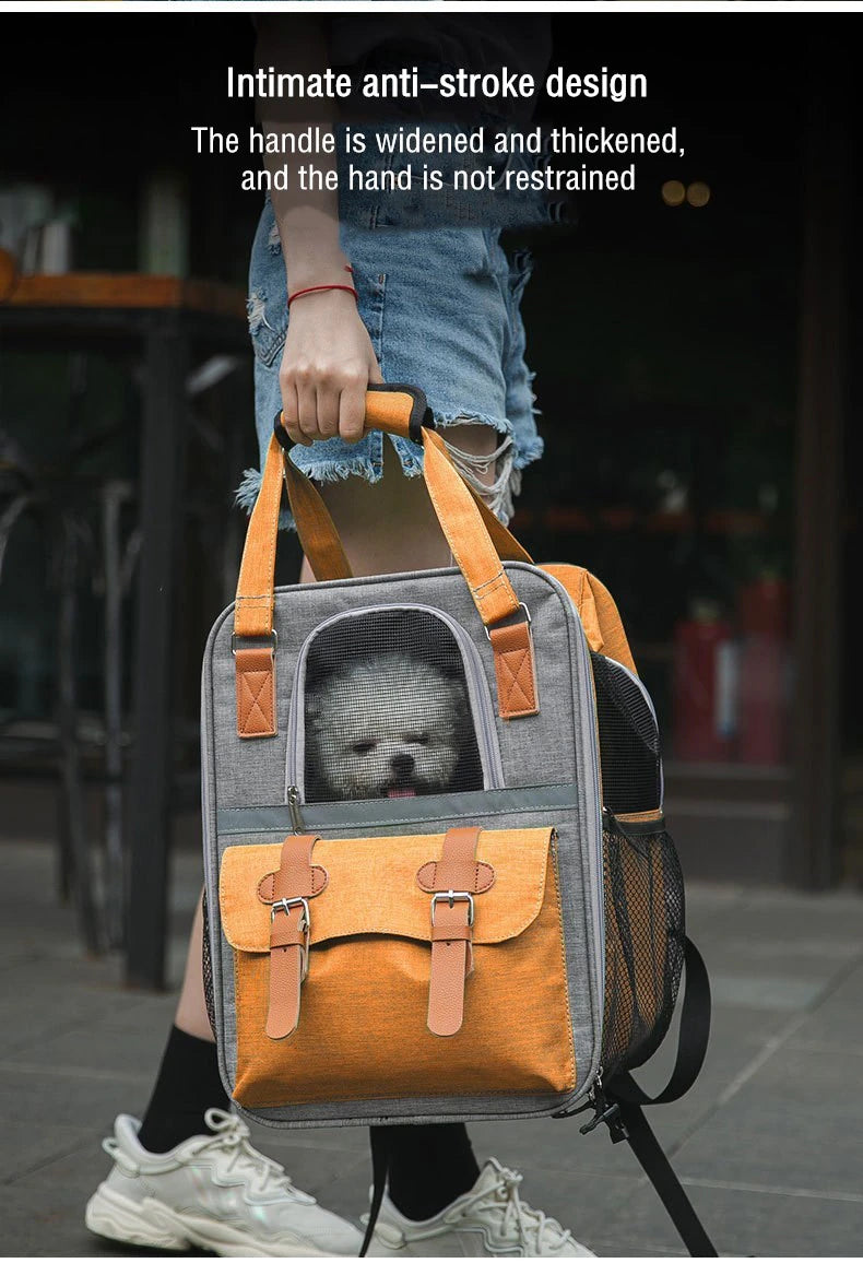 Portable Breathable Mesh Pet Backpack