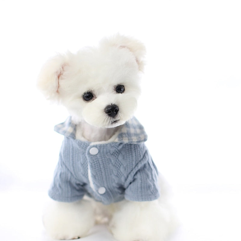 Plaid Design Warm Dog Sweater