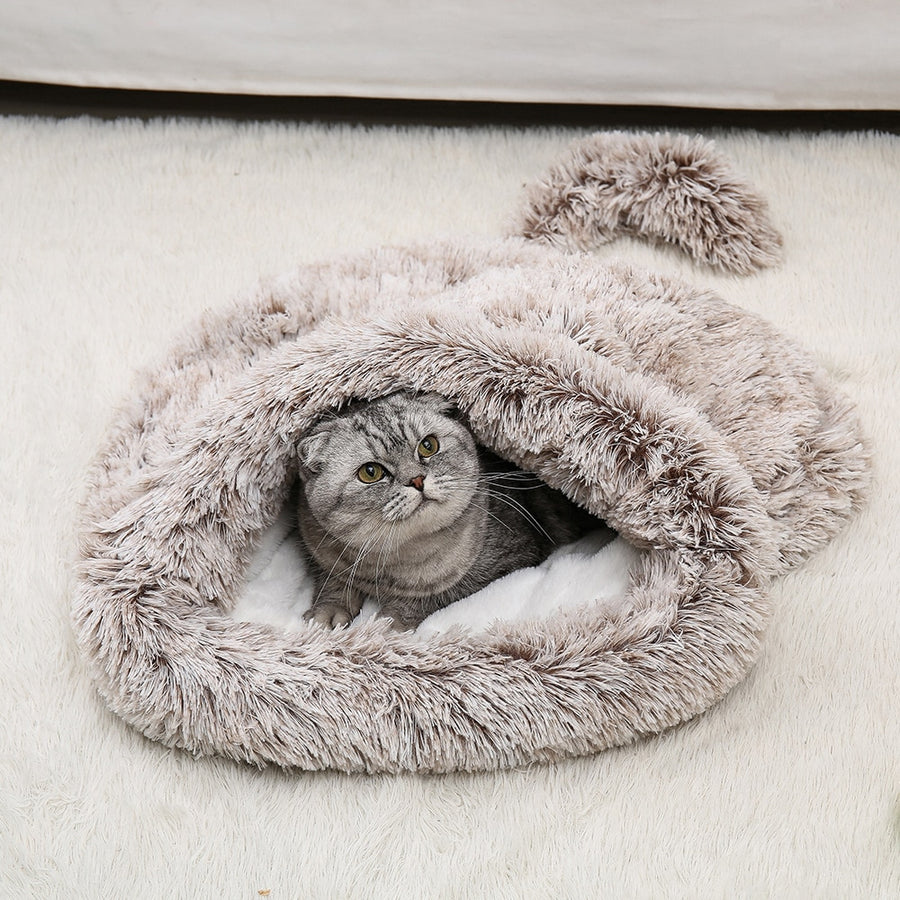 Long Plush Winter Pet Bed