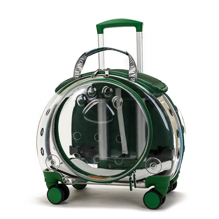 Wide View Pet Green Travel Bag