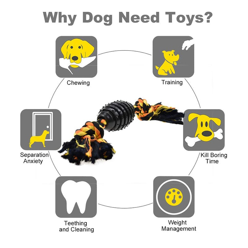 Natural Hard Rubber Dog Rope Toy